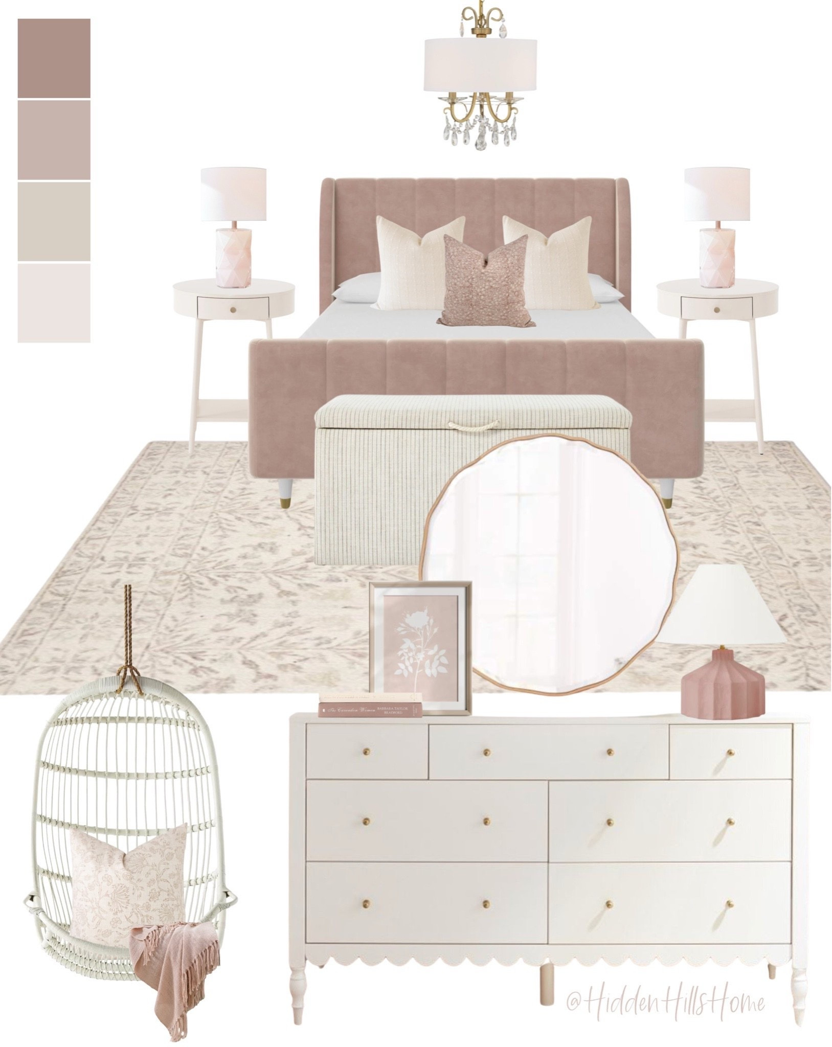 Girls bedroom decor, girls room decor mood board, cute ideas for a girls bedroom, feminine bedroom design #girlsbedroom

#LTKSaleAlert #LTKHome #LTKKids