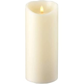 RAZ IMPORTS INC Push Flame Flameless Battery Operated LED Pillar Candle Ivory 4.5"x 9" for Home D... | Amazon (US)