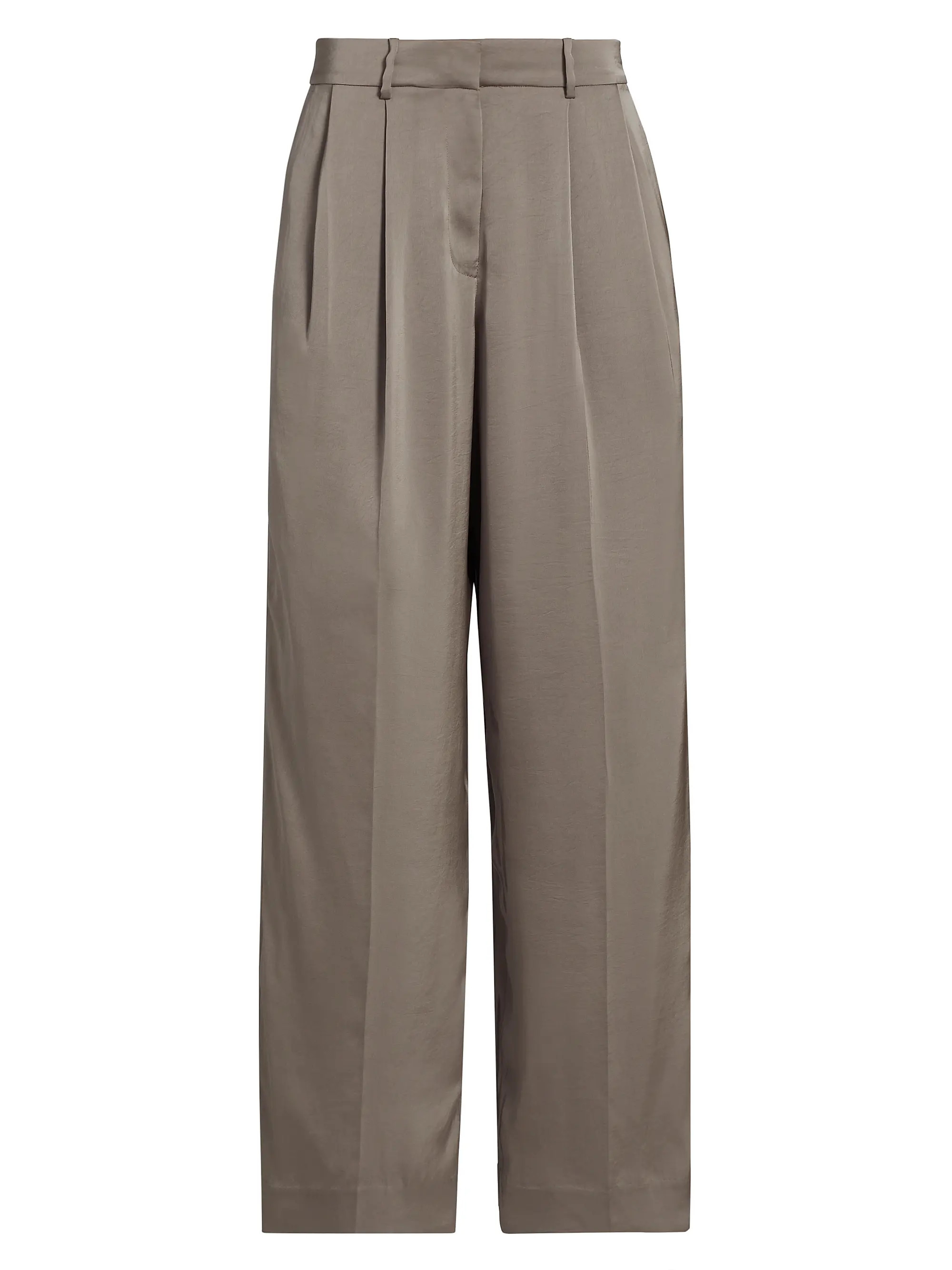 MICHAEL Michael Kors Satin Pleated Wide-Leg Pants | Saks Fifth Avenue | Saks Fifth Avenue