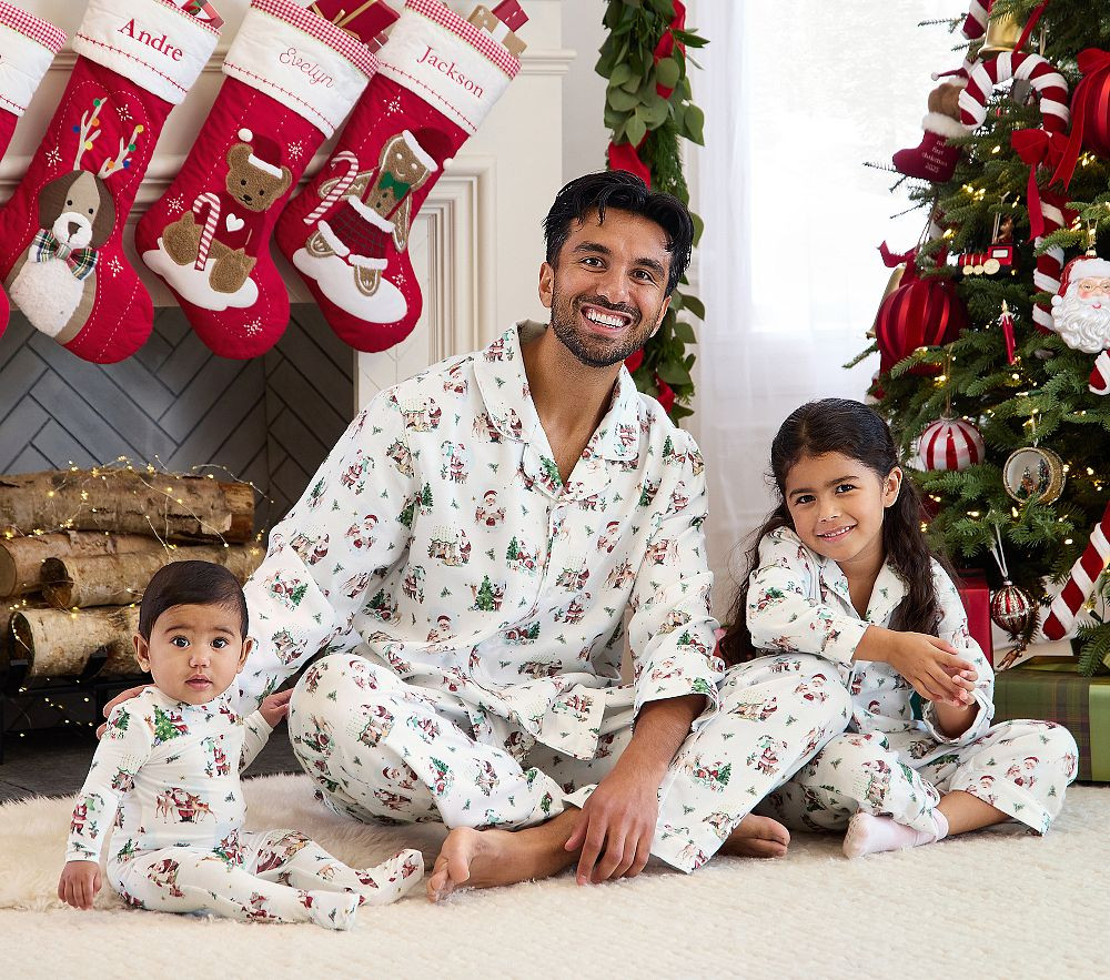 Holly Jolly Santa Family Pajama Collection | Pottery Barn Kids