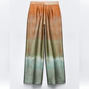 ZARA TIE DYE PRINT WIDE  LEG PANTS | Poshmark