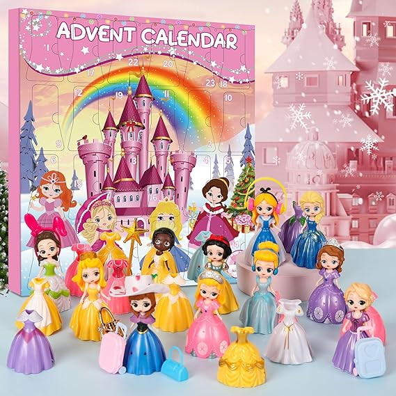 Christmas Advent Calendar Princess Toy - Princess Deformation Toy Christmas Countdown Calendars P... | Amazon (US)