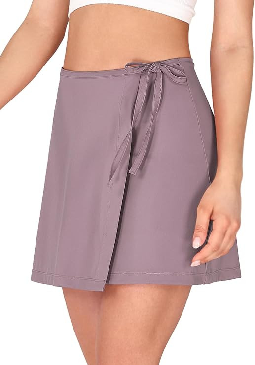 ODODOS Wrap Skorts for Women Built-in Shorts High Waist Tennis Skirts with Pockets for Casual Ath... | Amazon (US)