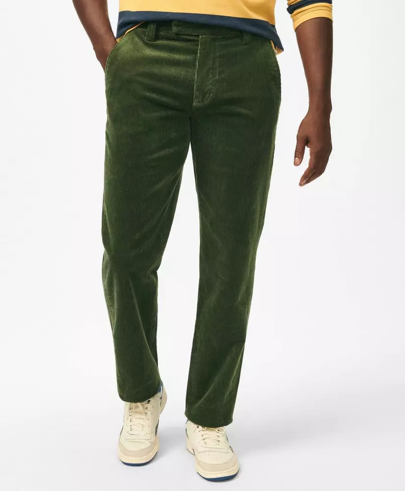Regular Fit Cotton Wide-Wale Corduroy Pants | Brooks Brothers