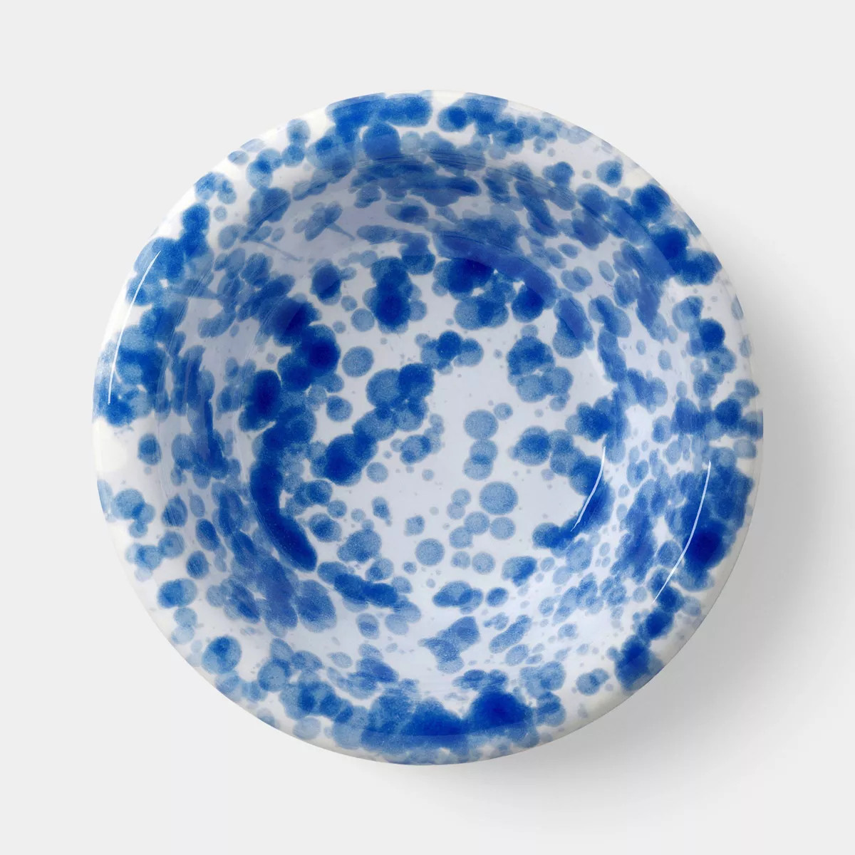 245ml Stoneware Round Rim Snack Bowl Blue Splatter - Room Essentials™ | Target