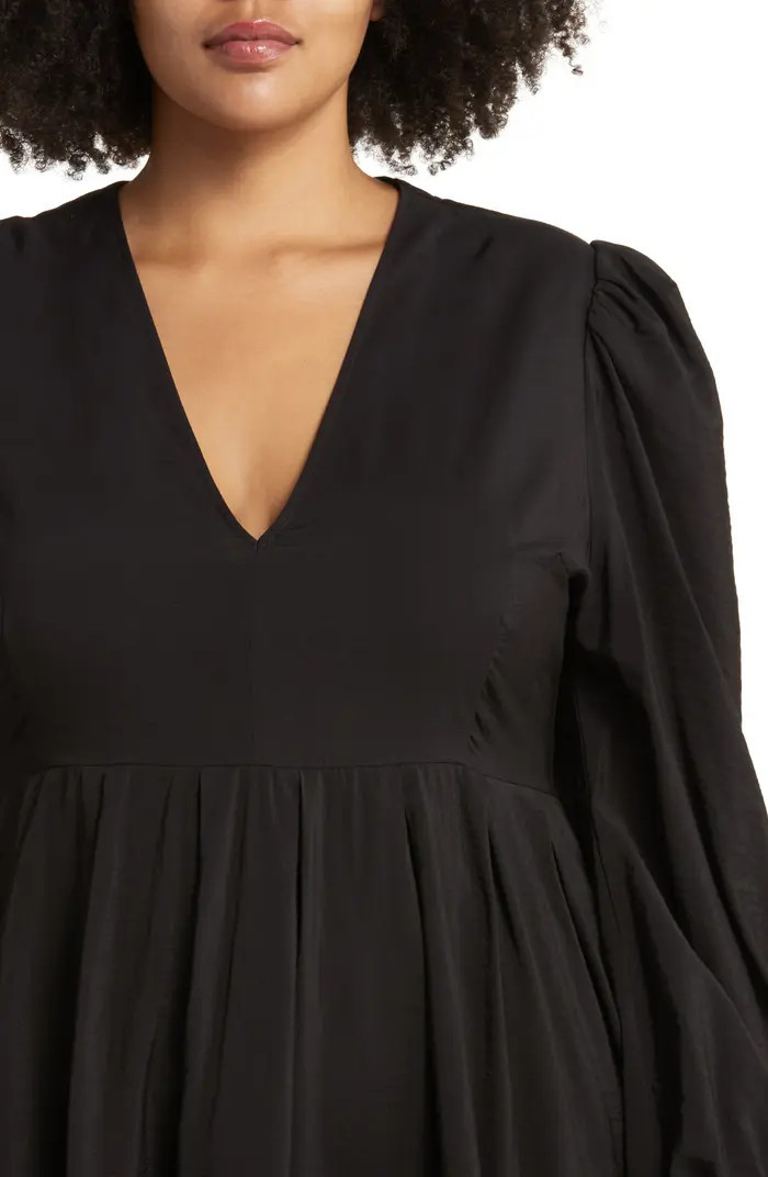 Chelsea28 Pleat Puff Shoulder Long Sleeve Dress | Nordstrom | Nordstrom
