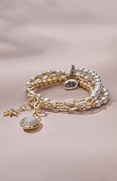 MIXED-METALS CHARM BRACELET | JJill | J. Jill