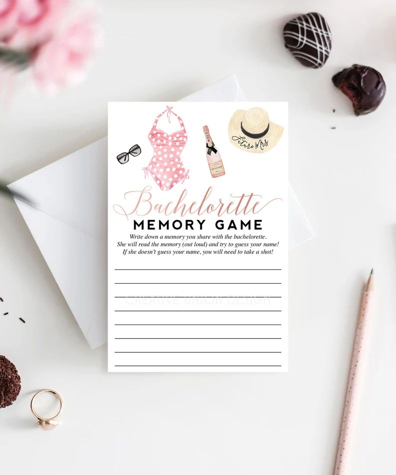 Bachelorette Party Share a Memory Game  Bachelorette Party - Etsy | Etsy (US)