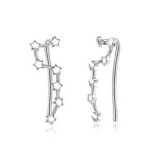 925 Sterling Silver Star Earrings Silver - One Size | YesStyle Global