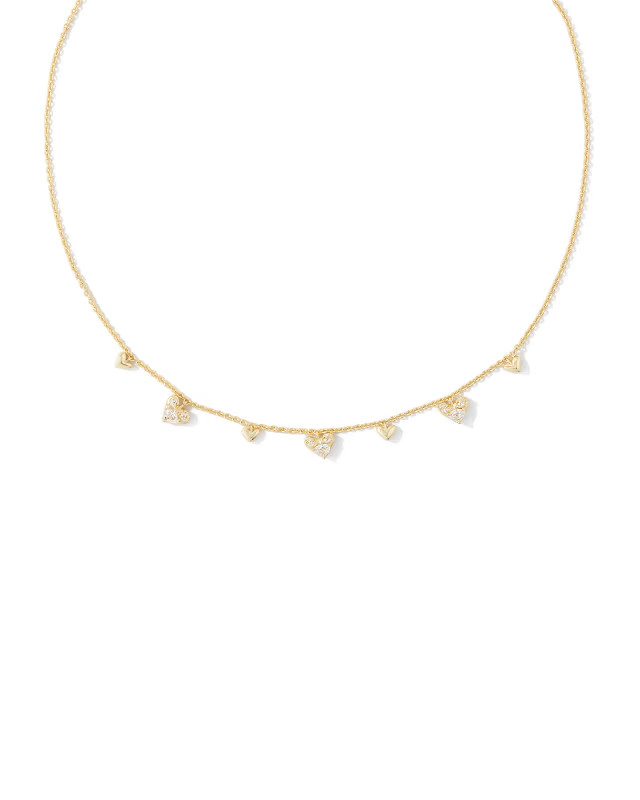 Haven Gold Heart Crystal Choker Necklace in White Crystal | Kendra Scott | Kendra Scott