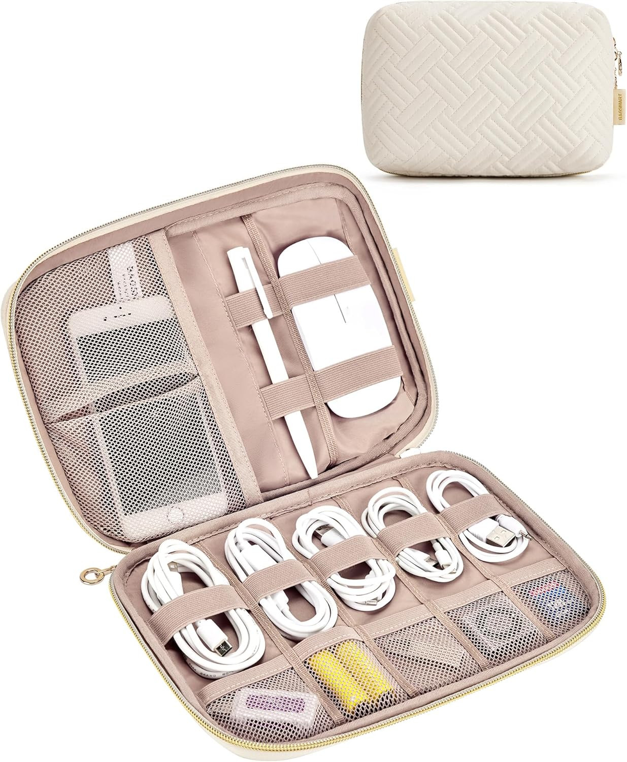 BAGSMART Electronics Organizer Travel Case, Travel Cable Organizer Bag for Travel Essentials, Tra... | Amazon (US)