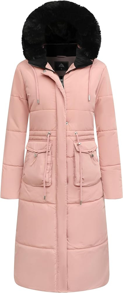 MOERDENG Women's Long Winter Puffer Coat Waterproof Warm Maxi Down Jacket Faux Fur Removable Hood... | Amazon (US)