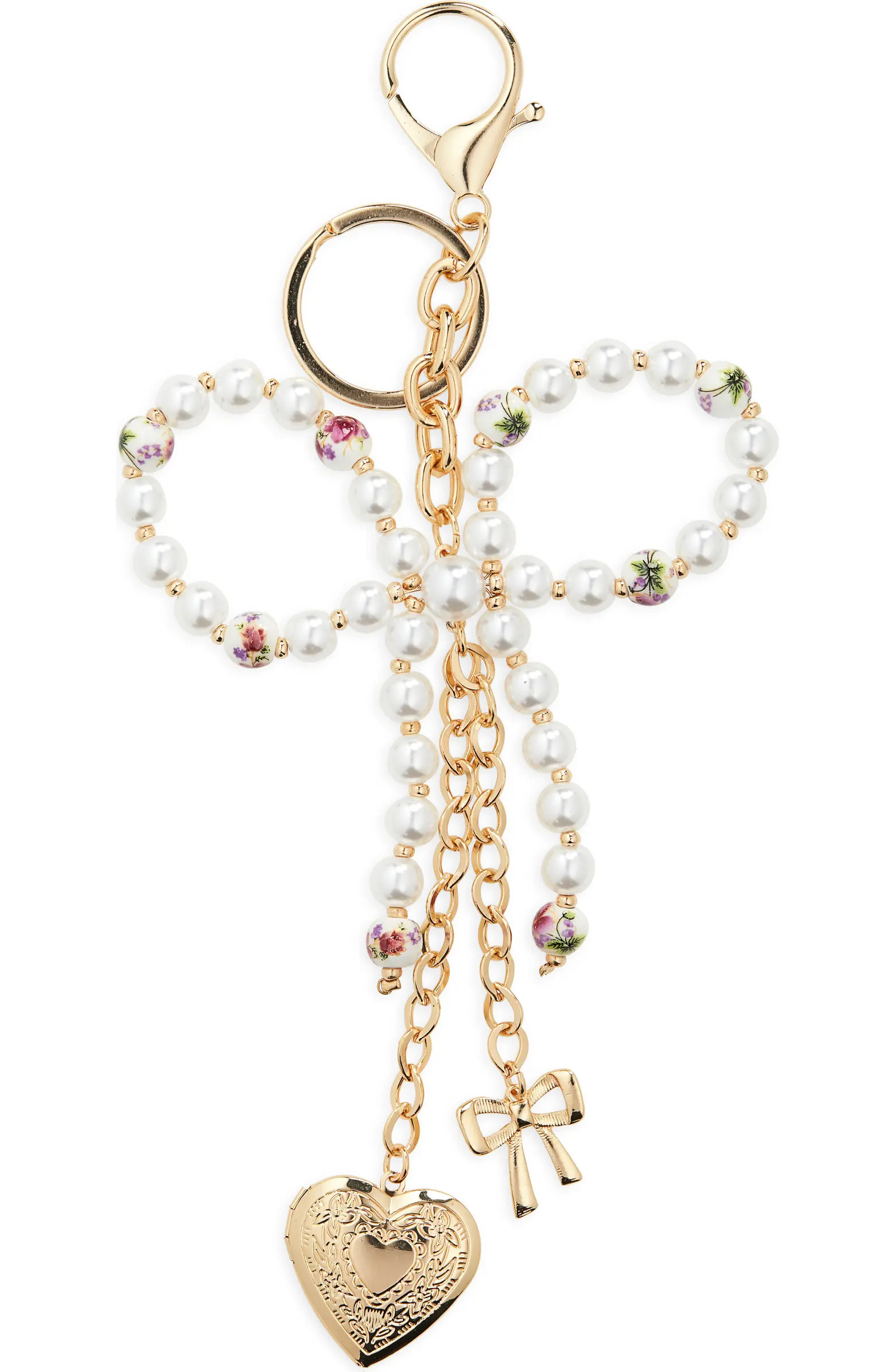 Pretty Pearly Bow Bag Charm | Nordstrom