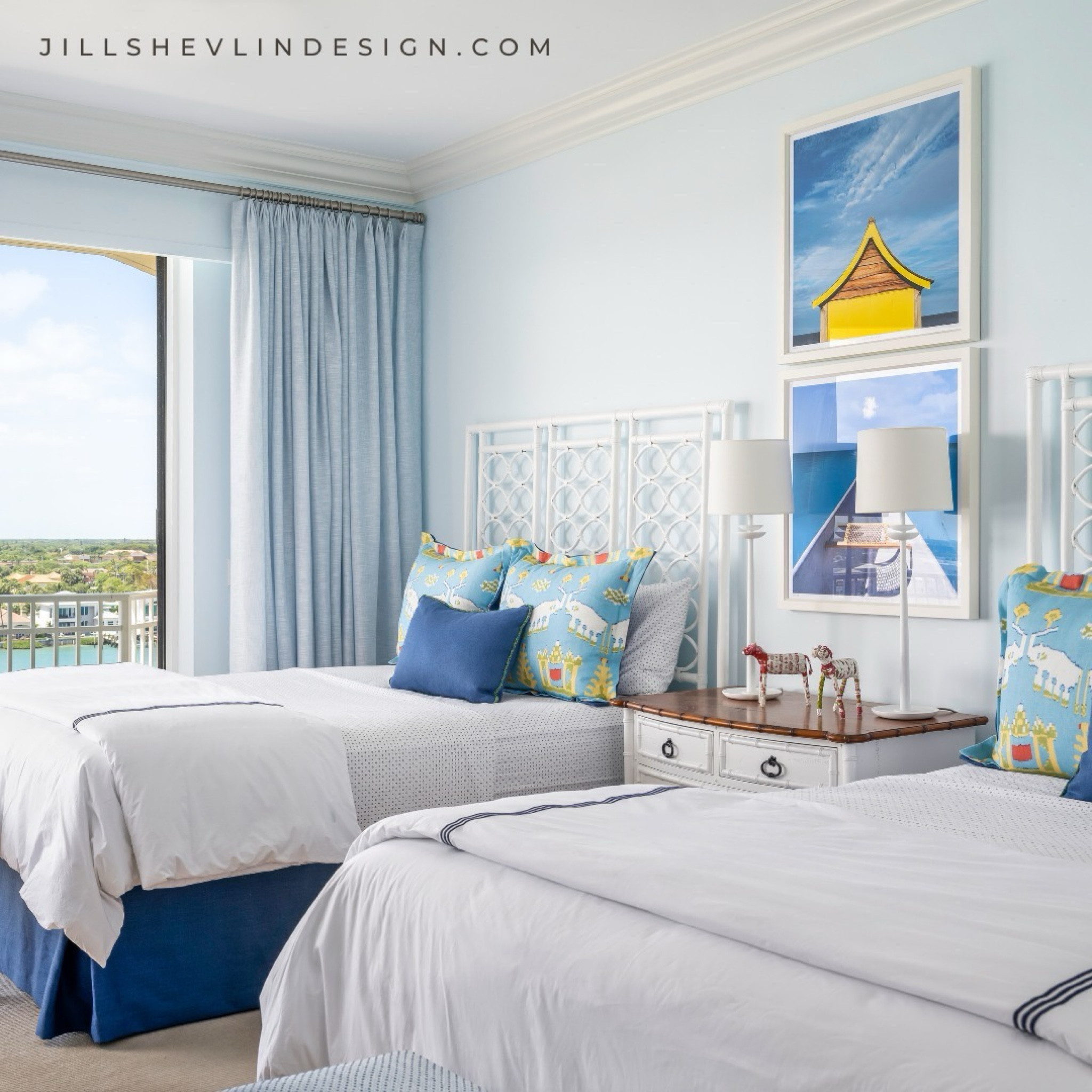 Guest rooms are perfect additions for homeowners to extend their welcome and warmth. Elevate your guests' resting place with unique designs and decor from Jill Shevlin Design! Visit our website and subscribe to our newsletter to get started.

#VeroBeachNewHome #VeroBeachInteriorDesign #JillShevlinDesign #InteriorDesign #Outdoorliving #verobeach #homestyle⁠ #luxuryhome #realestate #furniture #homedesign #interiorandhome #interior4all #interiordecor #yourstyleismysignature #coastalhome