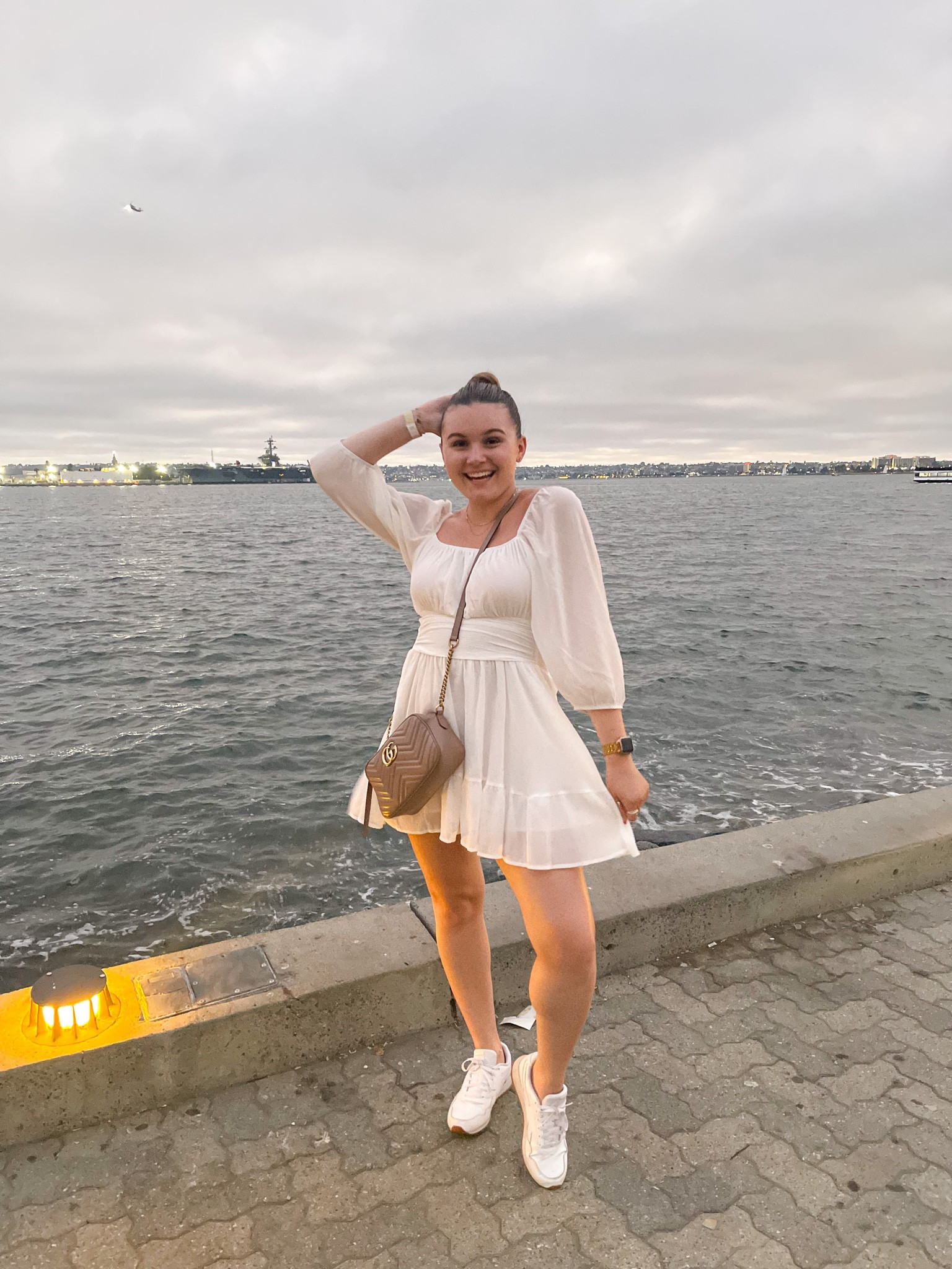 White dress from amazon outfit! Perfect for end of summer with sneakers 

I’m wearing a M dress and size 9 sneakers

#LTKstyletip #LTKunder100 #LTKSeasonal