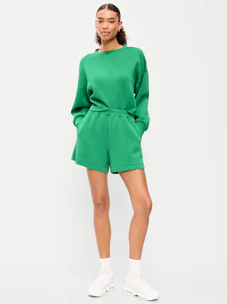 High-Waisted Bounce Fleece Shorts -- 5-inch inseam | Old Navy (US)