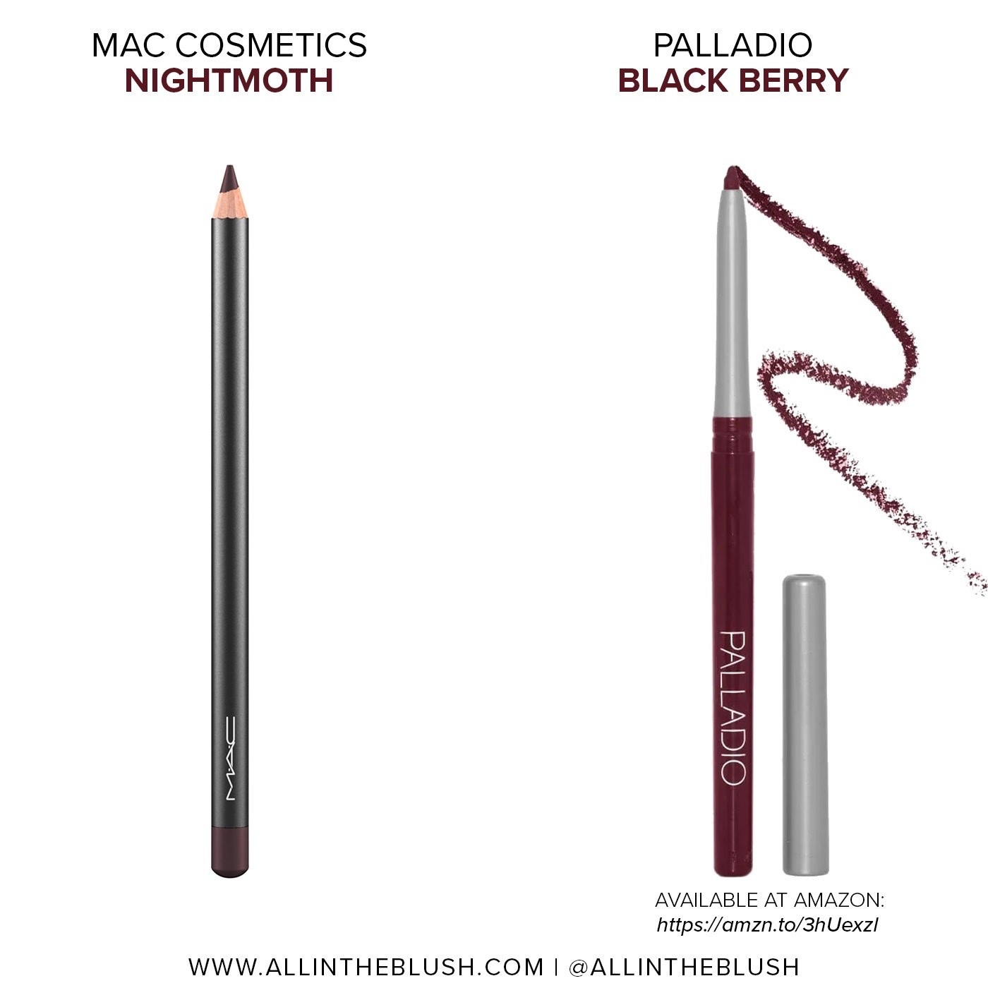 Affordable alternative for MAC Nightmoth Lip Pencil: Palladio Beauty ‘Black Berry’ Lip Liner

#LTKBeauty #LTKSaleAlert #LTKgrwm