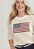 Americana Open Stitch Sweater | Maurices