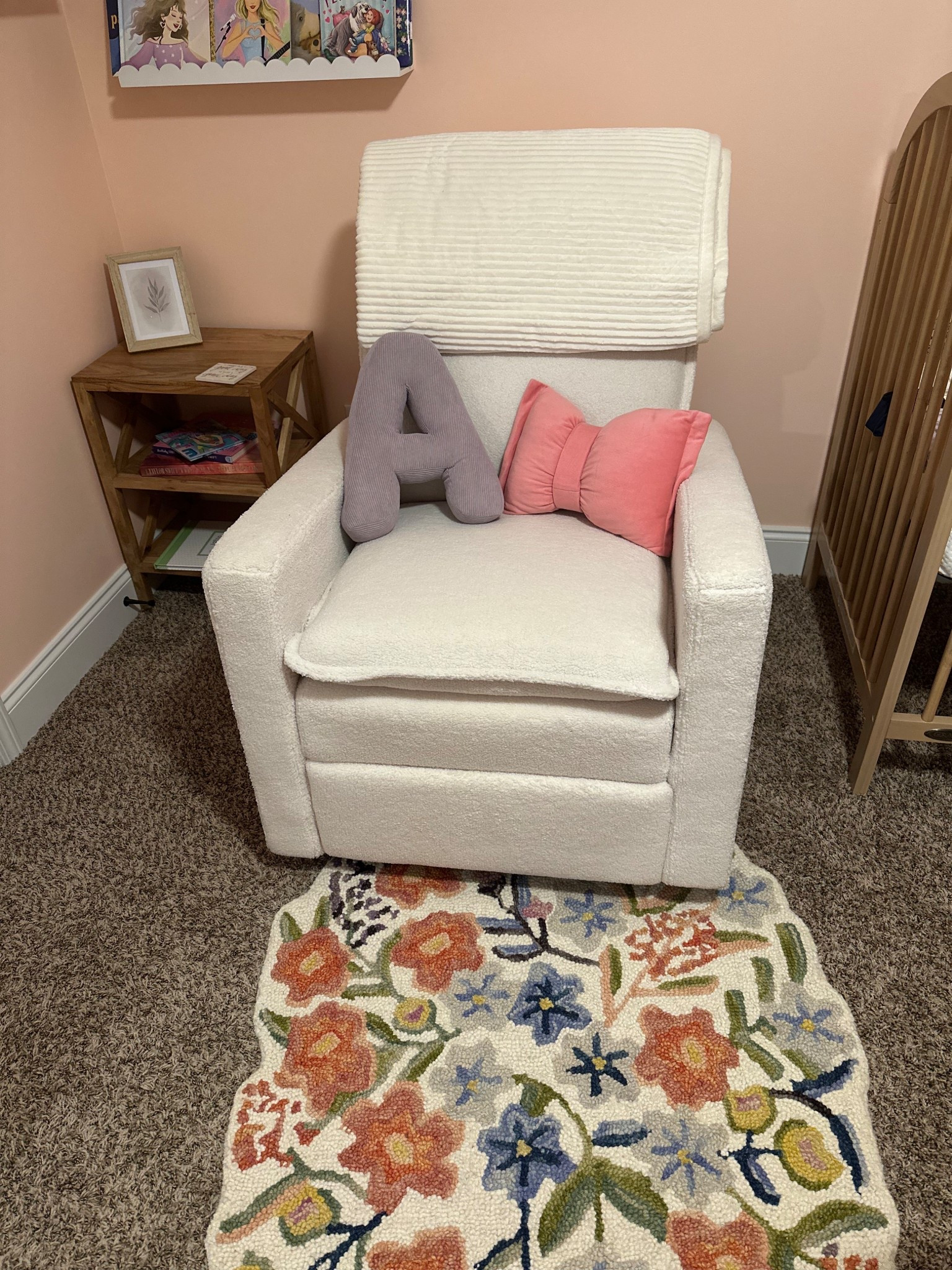 The comfiest nursery chair ever! I literally fall asleep in it all the time 