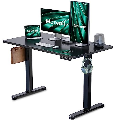 Marsail Electric Standing Desk Adjustable Height, 40 * 24 Inch Sit Stand up Desk for Home Office ... | Amazon (US)