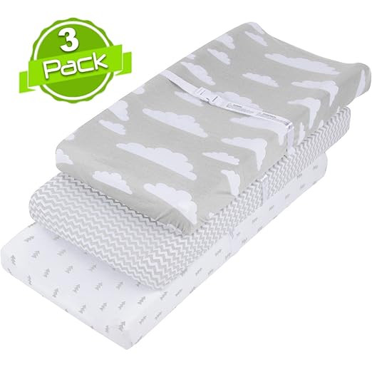 Changing Pad Cover Set | Cradle Bassinet Sheets/Change Table Covers for Boys & Girls | Super Soft... | Amazon (US)