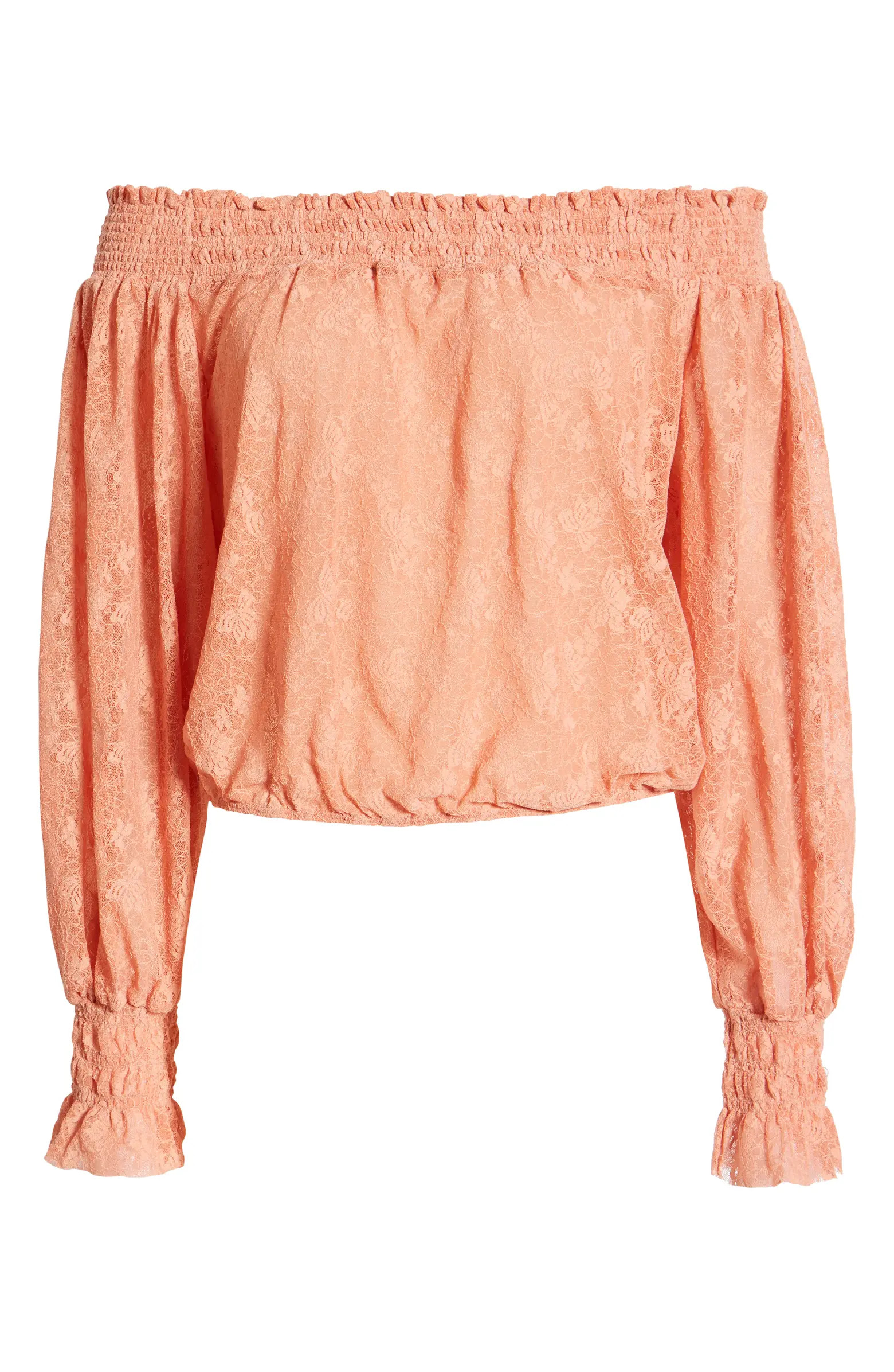 Free People Emily Lace Off the Shoulder Top | Nordstrom | Nordstrom