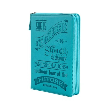 Zippered Journal - Teal She is Clothed in strength | Walmart (US)