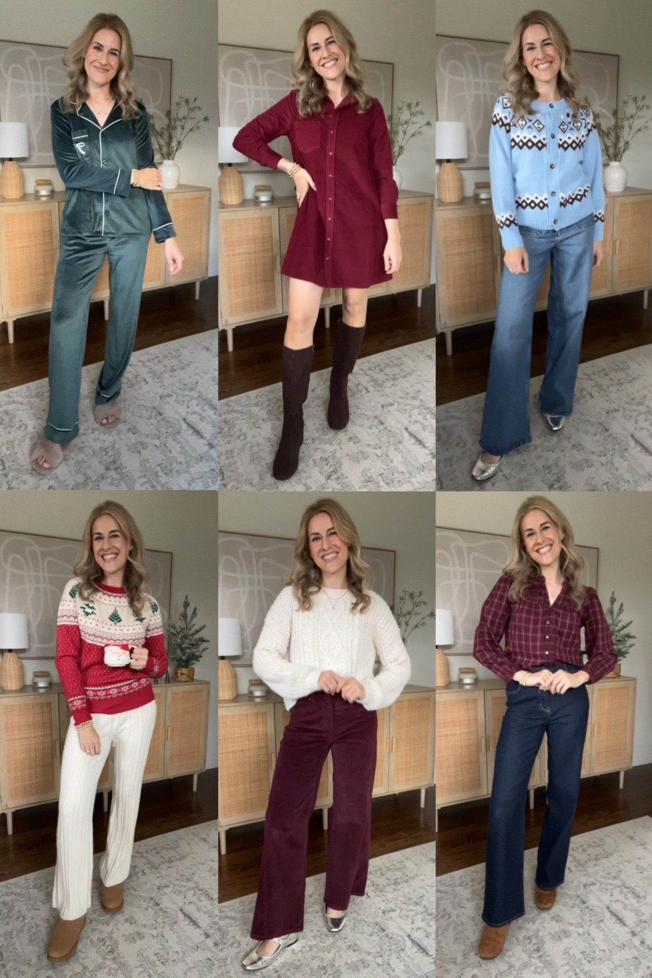 Walmart holiday Christmas outfits from lounging at home to casual get together! #walmartfinds #walmartfashion momstyle 

#LTKOver40 #LTKFindsUnder50 #LTKFindsUnder100