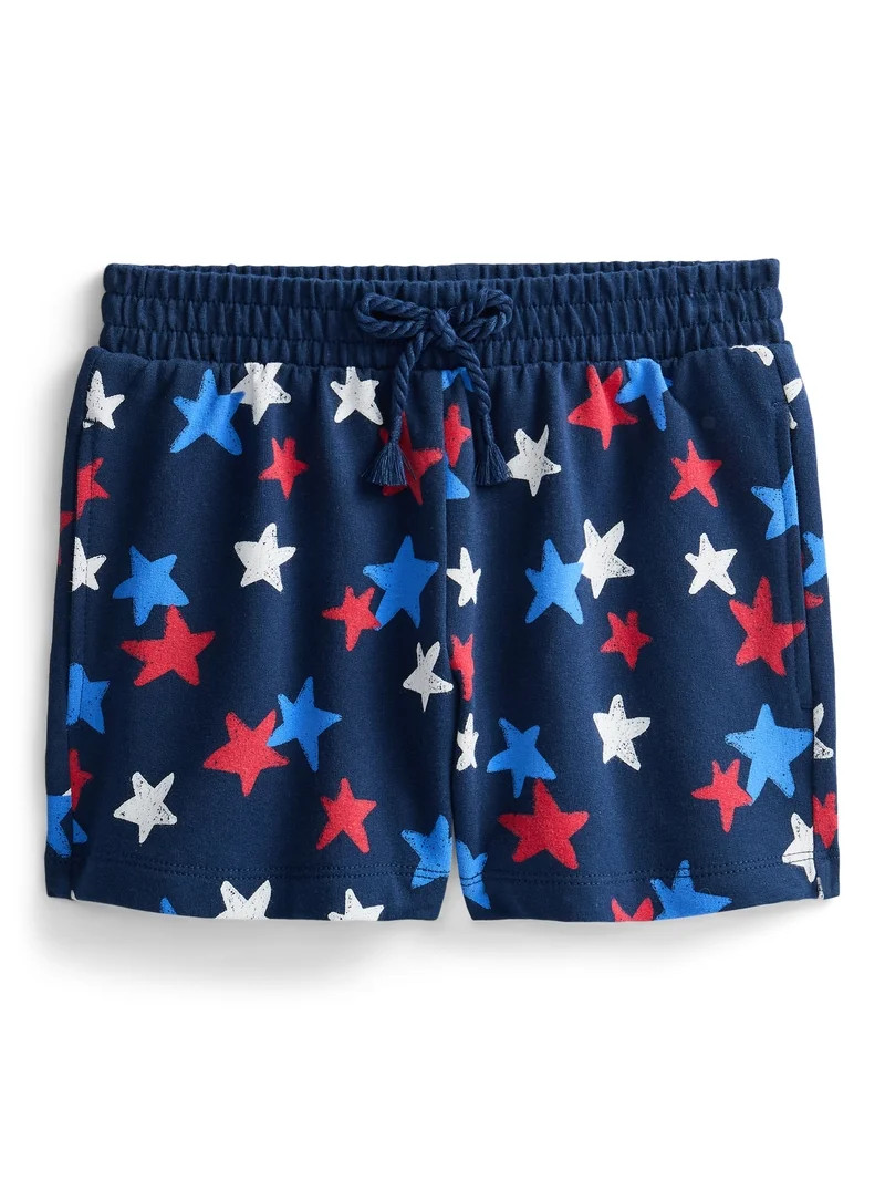 Fourth of July Girls Americana Shorts from Way to Celebrate, Sizes 4-18 | Walmart (US)