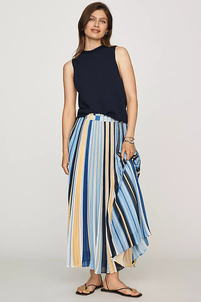 Sheer Pleated Maxi Skirt | Anthropologie (US)