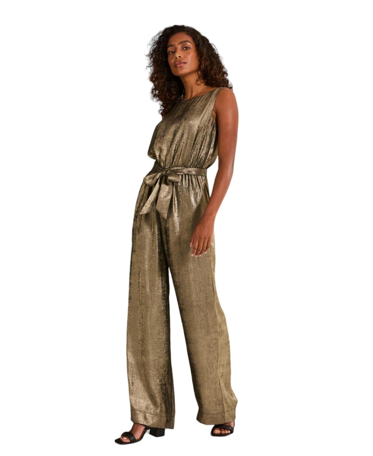 FatFace Women's Gisele Metallic Jumpsuit - Antique gold | Macy's