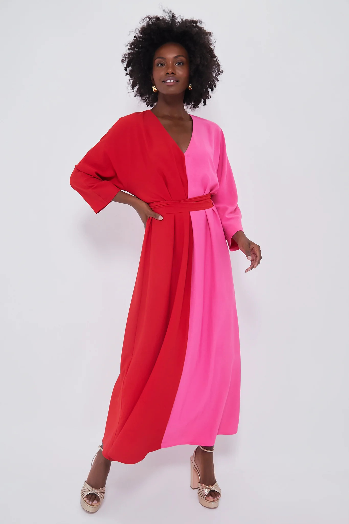 Scarlet and Hot Pink Madame G Caftan | Tuckernuck (US)