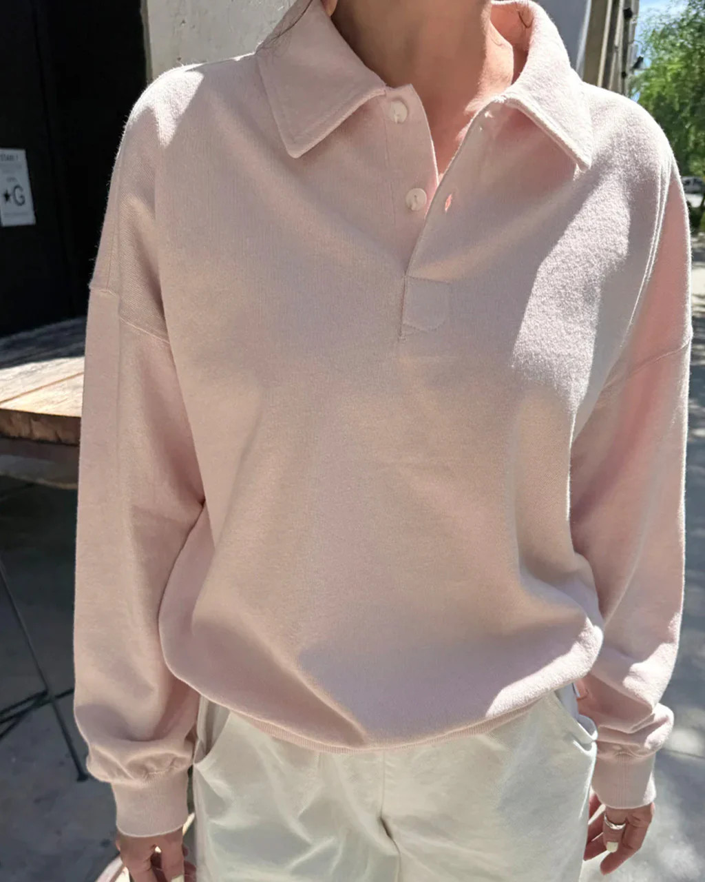 Polo Sweatshirt - Baby Pink | ban.do