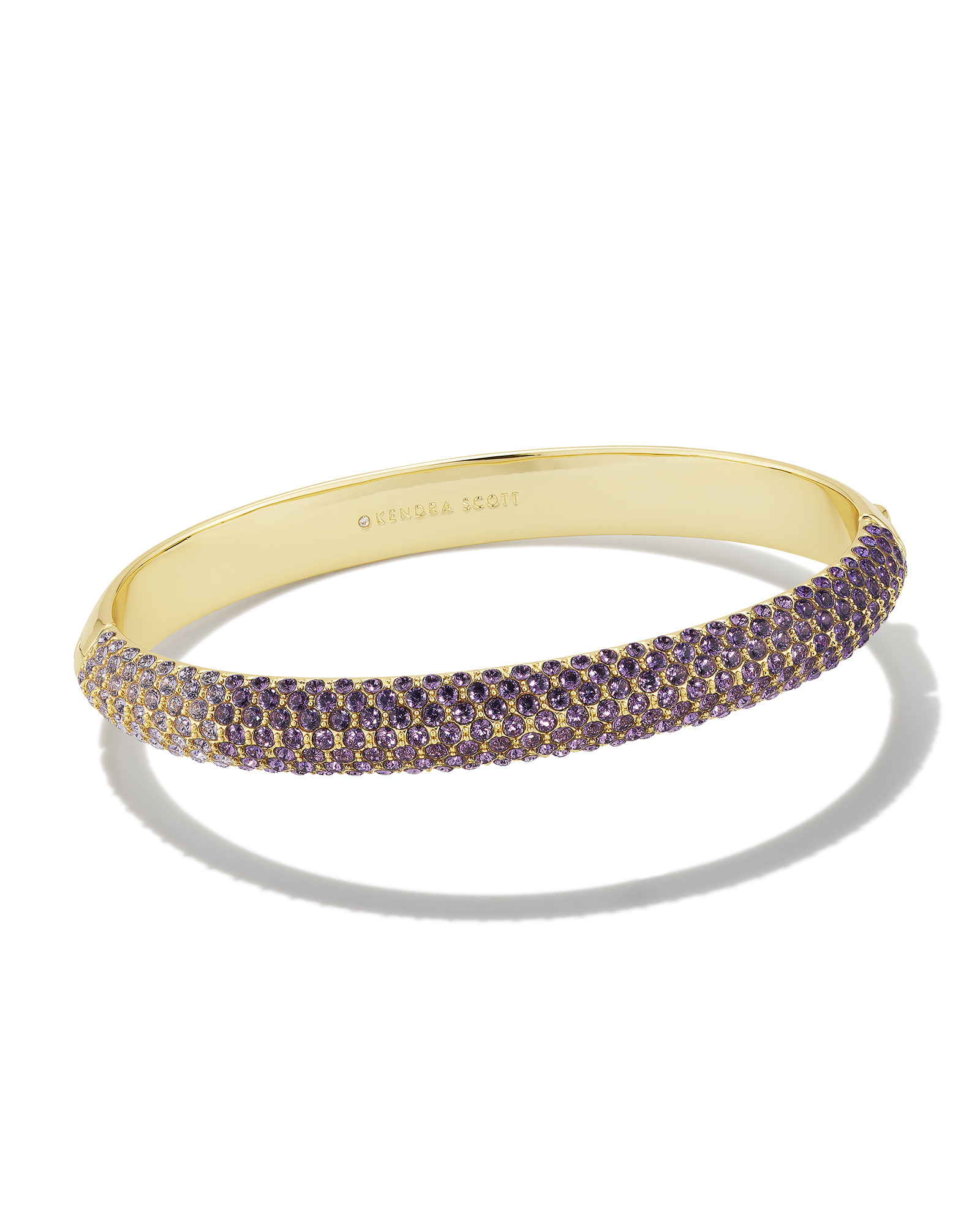 Mikki Gold Pave Bangle Bracelet in Purple Mauve Ombre Mix | Kendra Scott