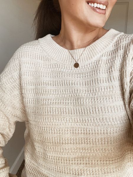 It was in the 60’s this morning. FALL IS THAT YOU?! Because I would like you to meet my sweater 😜🍂 Is it fall where you are? Hope you have a wonderful weekend!

P.S. Wearing a M in this cable knit sweater and I’m 5’9” and a size 8. And this little necklace has really impressed me with how durable it is! Bought it beginning of April and hasn’t tarnished at all!

#LTKfindsunder50 #LTKSeasonal