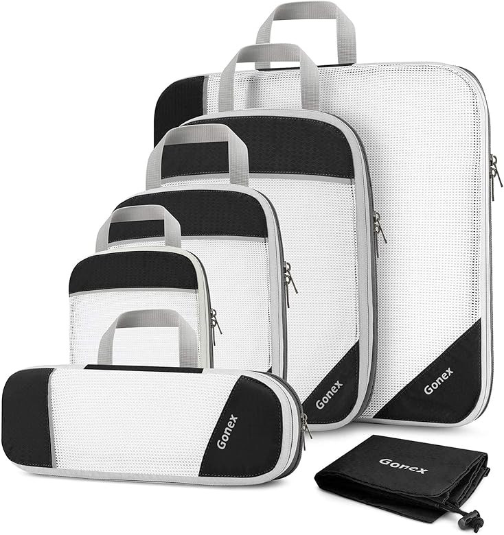 Compression Packing Cubes, Gonex Extensible Storage Mesh Bags Organizers | Amazon (US)