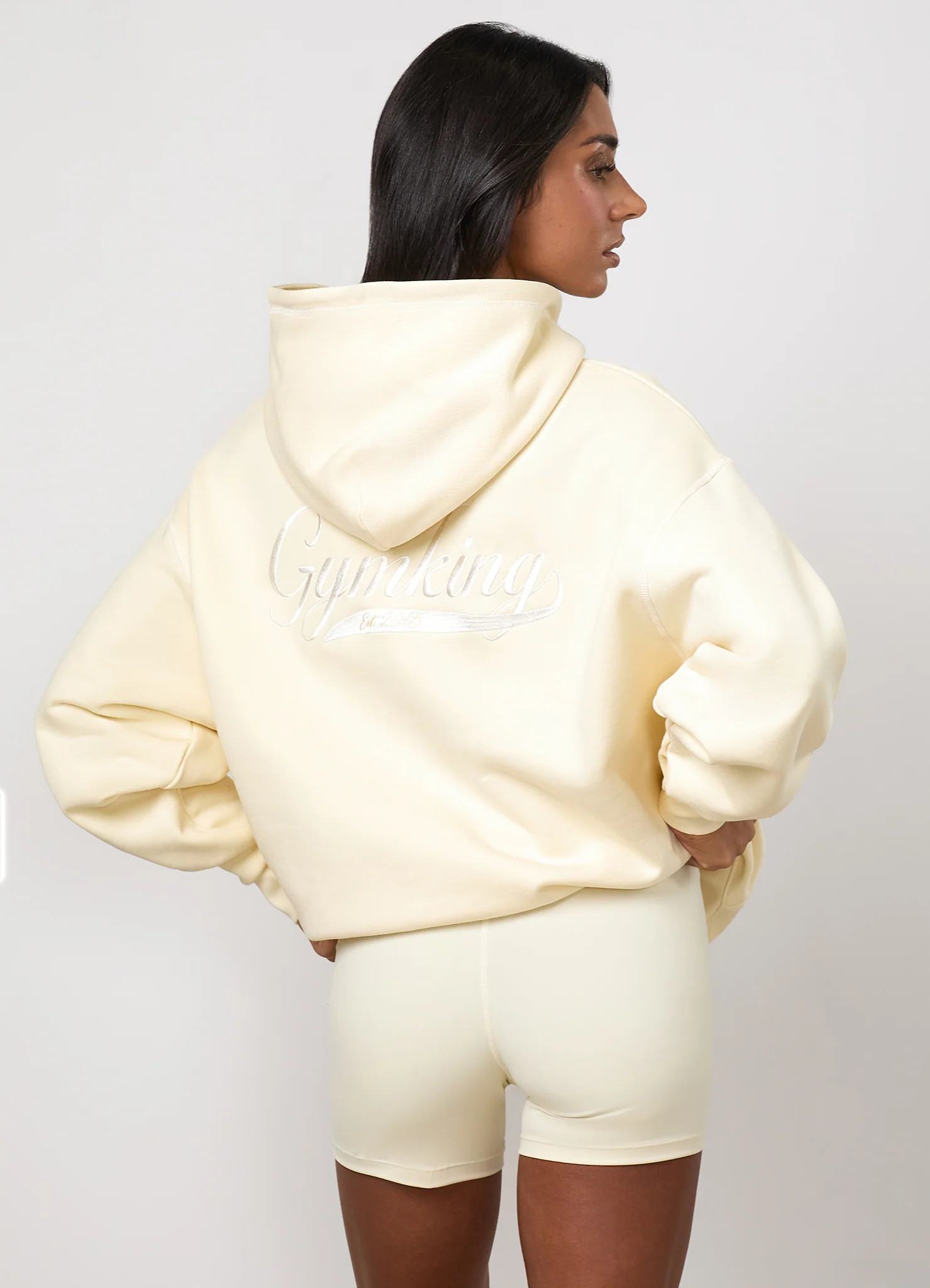 Gym King Renew Flatlock Hood - Buttermilk | The Gym King (UK)