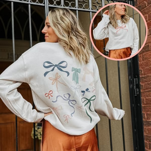 Bow Front + Back Sweatshirt | Mountain Moverz