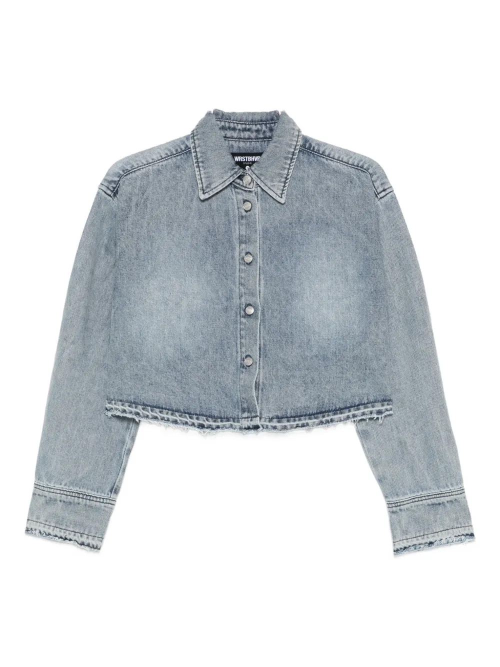 Jella frayed-hem shirt | Farfetch Global