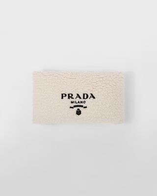 Faux-fur cashmere and wool throw pillow | Prada Spa US