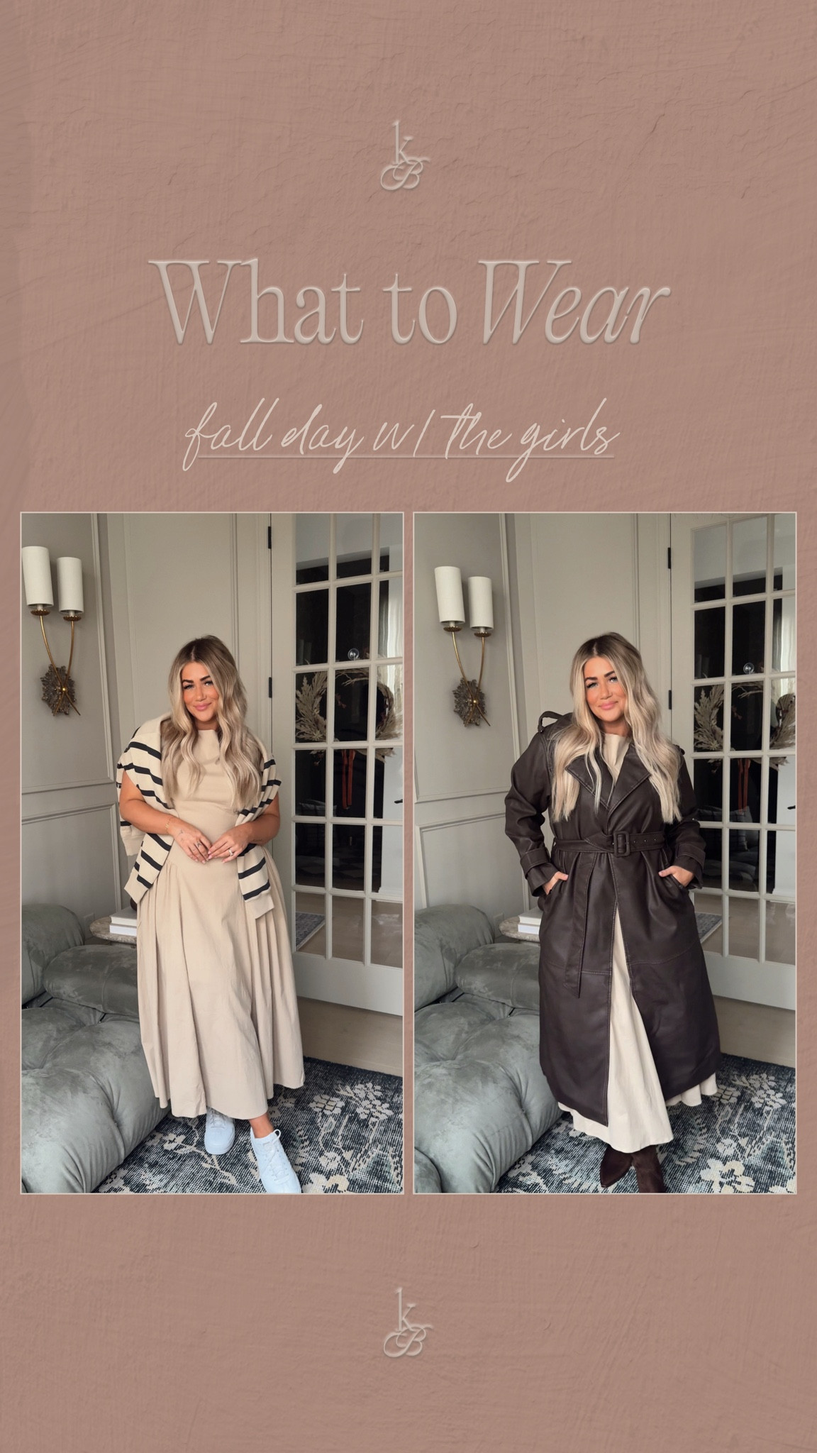 Fall outfit idea! Would be so cute for brunch or an event✨ #fall #dress #trenchcoat 

Dress- large 
Coat- medium (their coats run large)

#LTKMidsize #LTKSaleAlert #LTKSeasonal