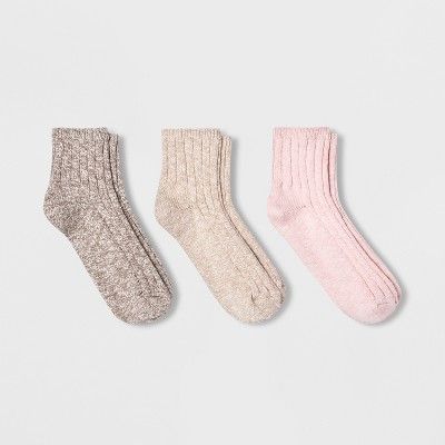Women's Slub 3pk Ankle Socks - Universal Thread™ 4-10 | Target