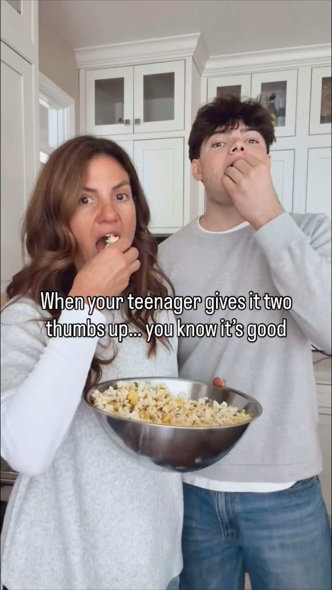 Two thumbs up from my son 👍👍 When a teenager approves, you know it’s good.
The @ilovepopsmith Popcorn Maker makes movie-theater popcorn at home — no microwave popcorn, easy to use, and so much fun for family movie nights.
We love it. It’s easy to make, tastes amazing, and is one of our favorite kitchen gadgets for families.
Great gift idea because everyone loves popcorn. 
#ad

#LTKmomlife #LTKHome #LTKfoodie