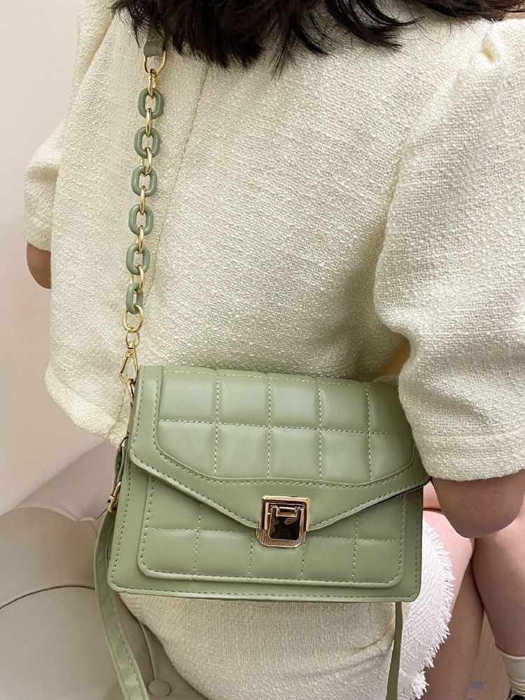 Quilted Flap Crossbody Bag | SHEIN