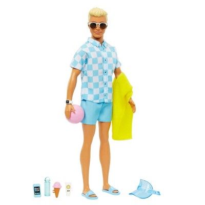 Barbie Ken Doll with Swim Trunks and Beach-Themed Accessories | Target