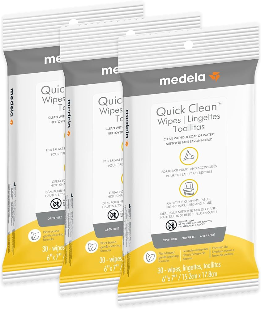 Medela Quick Clean Wipes for On-The-Go Cleaning of Breast Pumps, Accessories, and Various Surface... | Amazon (US)