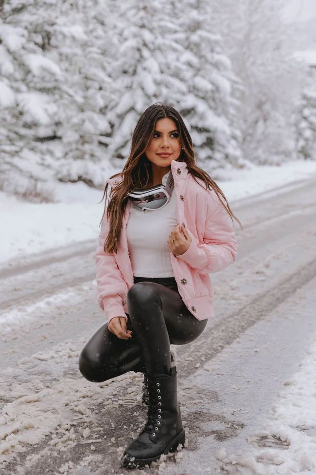 Perfect Storm Blush Bomber Jacket | The Pink Lily Boutique