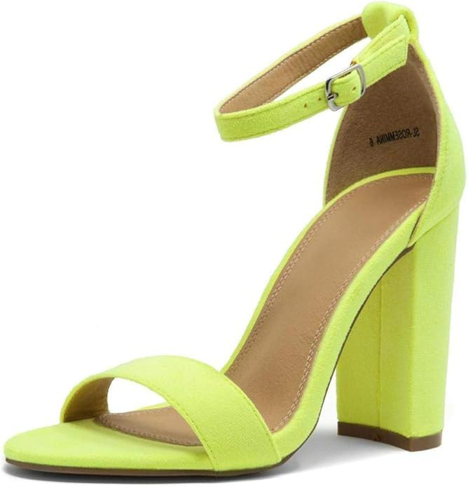 Herstyle Rosemmina Womens Open Toe Ankle Strap Chunky Block High Heel Dress Party Pump Sandals | Amazon (US)