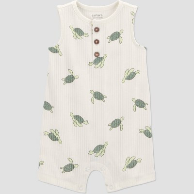 Carter's Just One You® Baby Boys' Turtle Romper - Green/Ivory 9M | Target