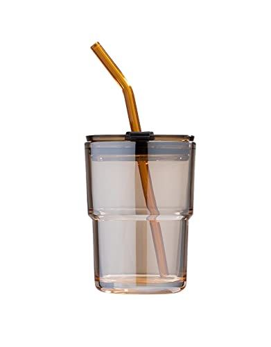 BLUEPOLAR 13oz/400ml Tumbler Water Glass, Iced Coffee Cups with Straw and Lid Sealed Carry on, Gl... | Amazon (US)